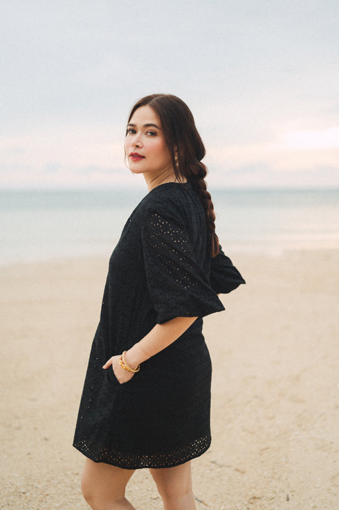 Bela Padilla x Get Spotted: Stella Eyelet Mini Dress